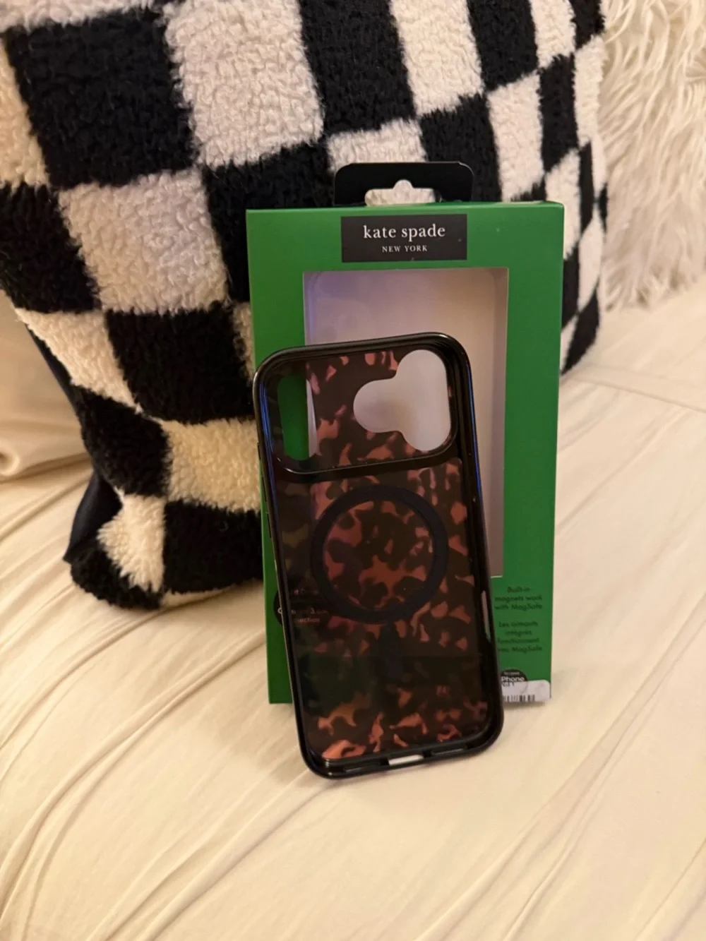 kate spade Black and Brown Tortoiseshell MagSafe iPhone 17 Pro Max